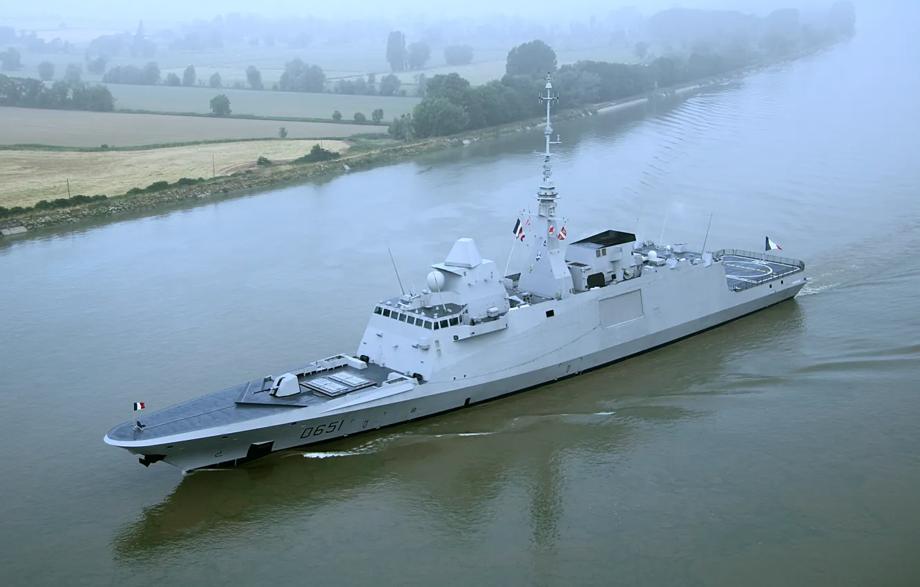 Photo wallpaper France, hay, frigate, normandie, FREMM