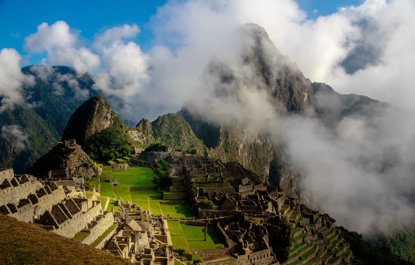 Photo wallpaper mountains, Machu Picchu, Andes, Peru, the Incas