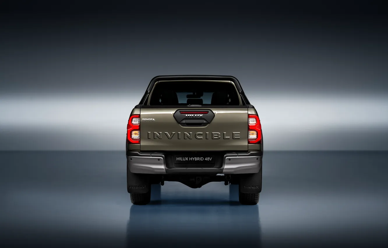 Photo wallpaper Toyota, Pickup, rear view, Hilux, Hybrid, Toyota, Double Cab, Hilux