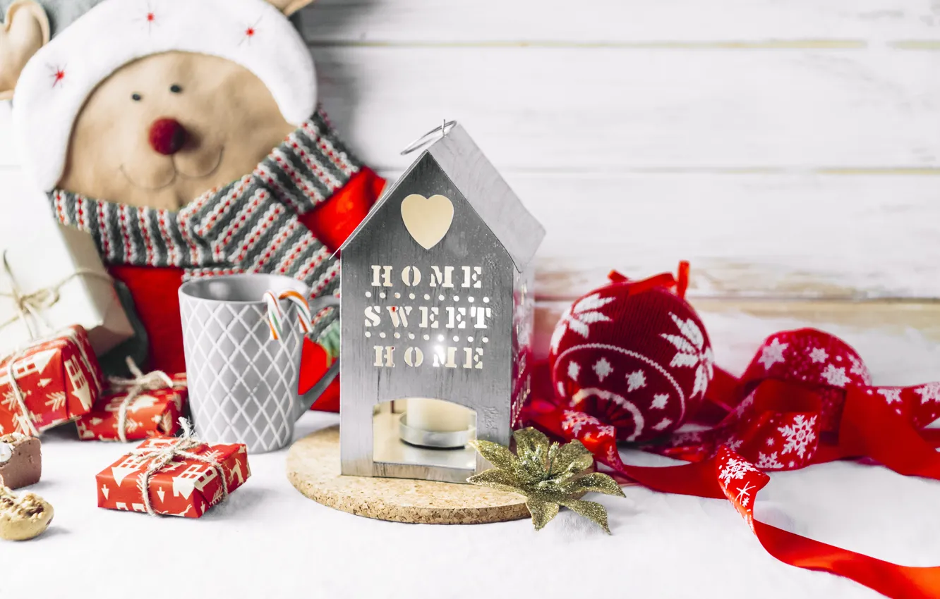 Photo wallpaper decoration, new year, Christmas, Christmas, New Year, decoration, Merry