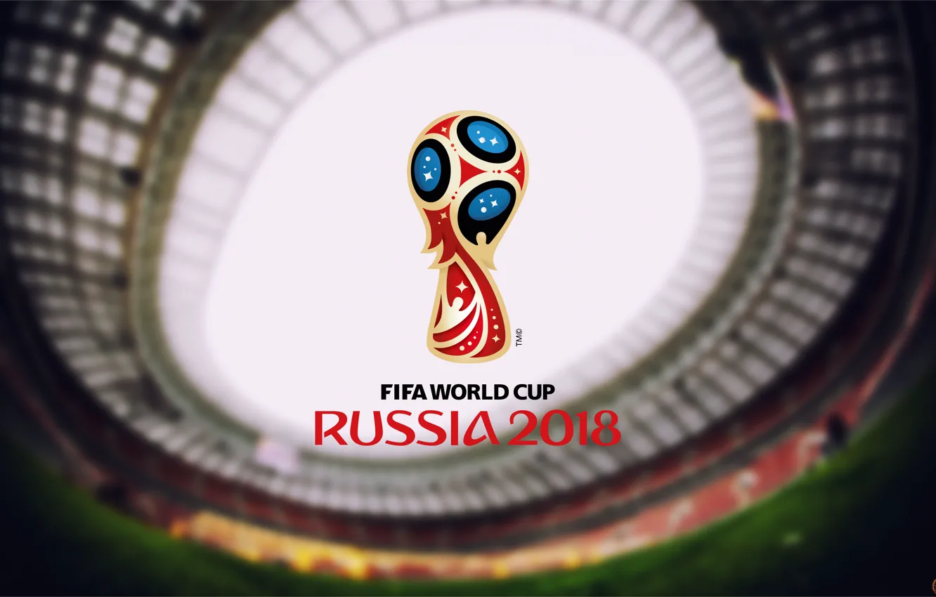 Photo wallpaper football, sport, logo, logo, Russia, stadium, 2018, Luzhniki