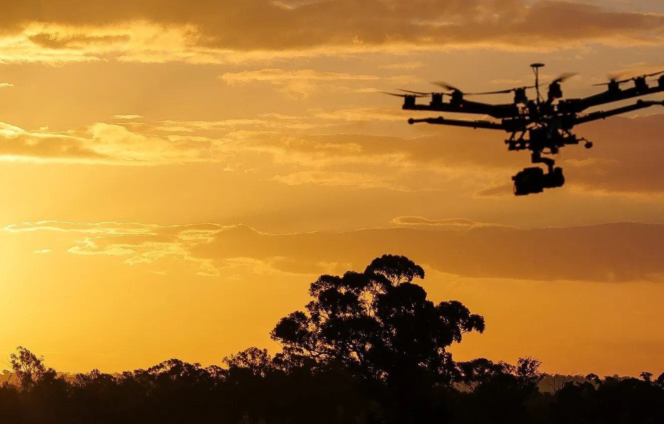 Photo wallpaper sky, landscape, cloud, beautiful, drone, kumo, DJI Spreading Wings S1000 Plus, octocopter