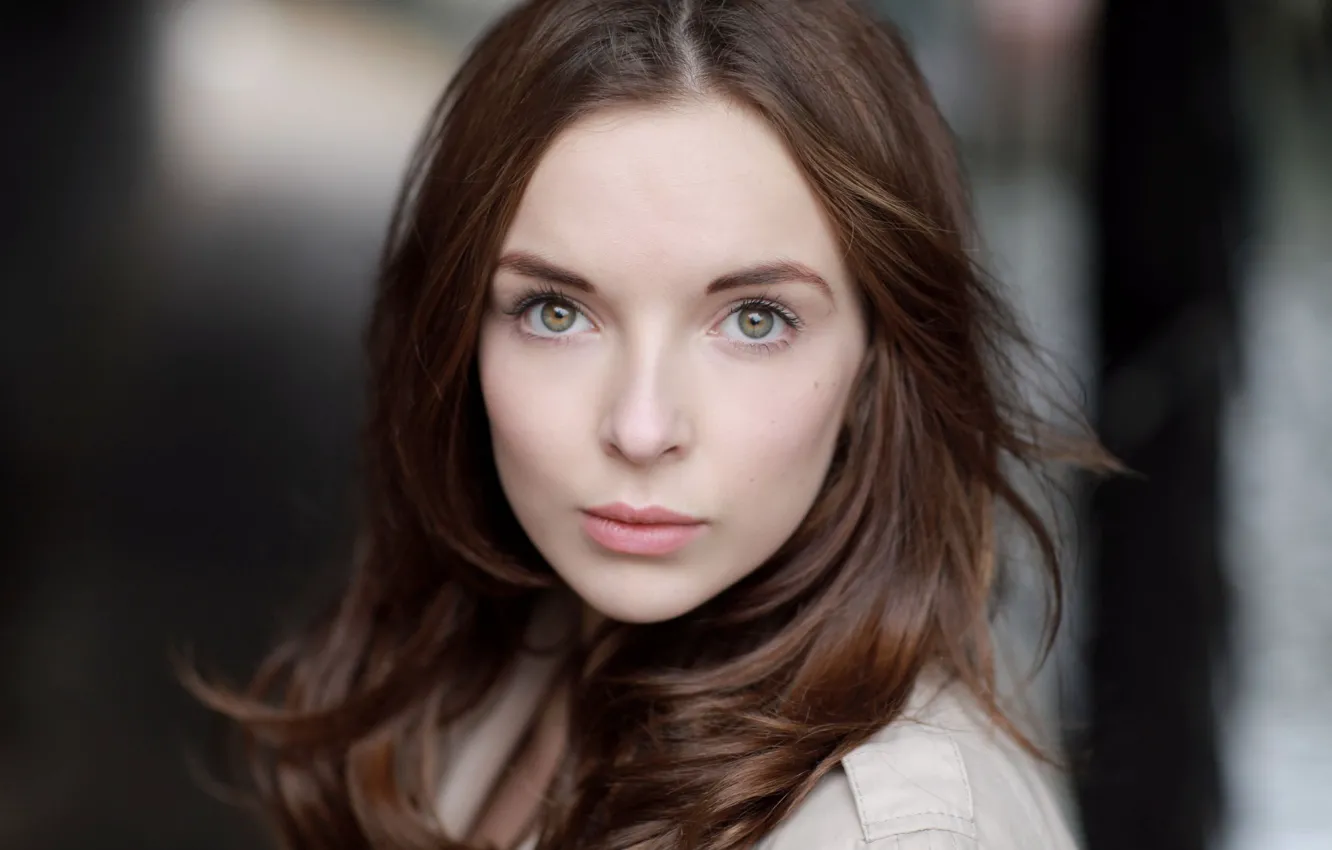 Photo wallpaper eyes, close-up, face, background, hair, actress, lips, girl