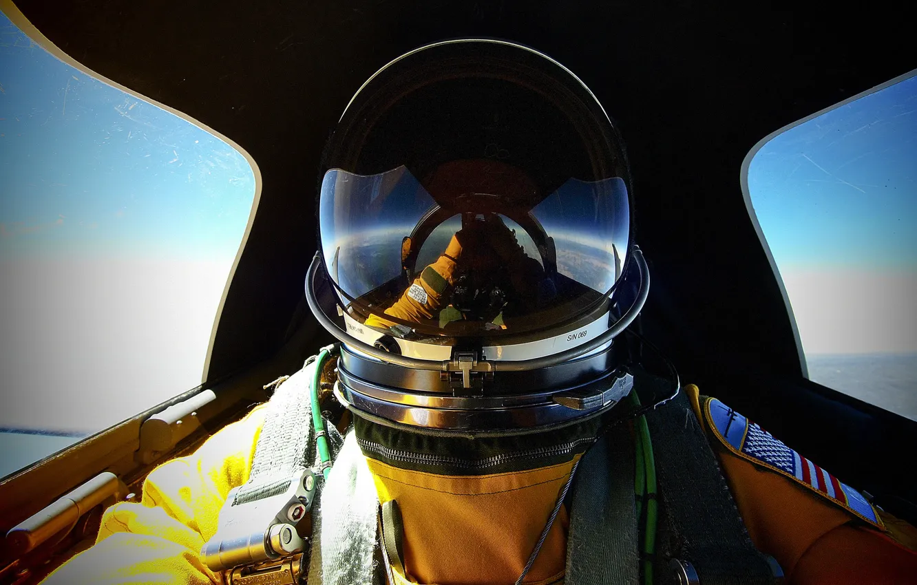 Photo wallpaper costume, helmet, cabin, pilot, Lockheed SR-71, Blackbird., supersonic spy plane