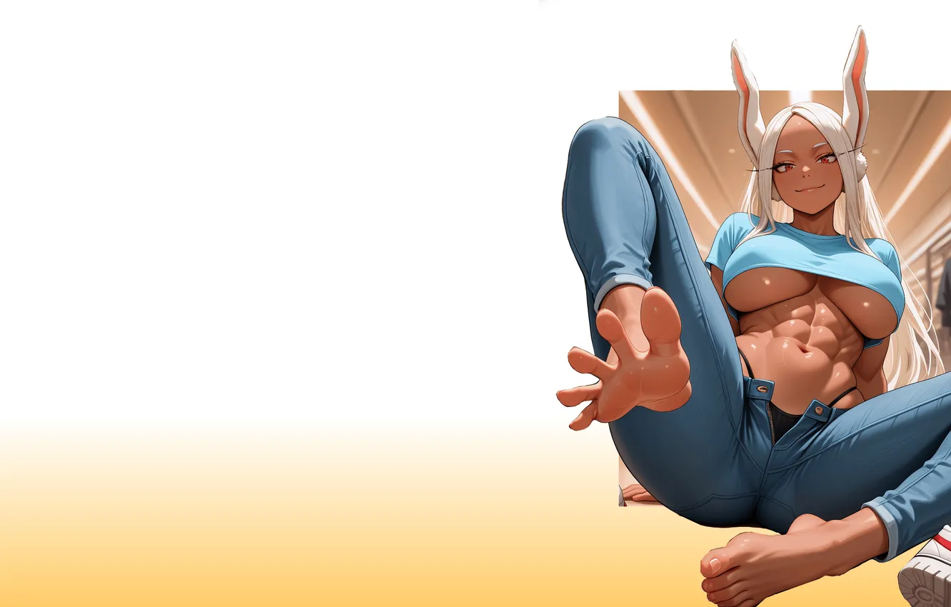 Photo wallpaper girl, hot, sexy, Spread, boobs, blue, anime, pretty