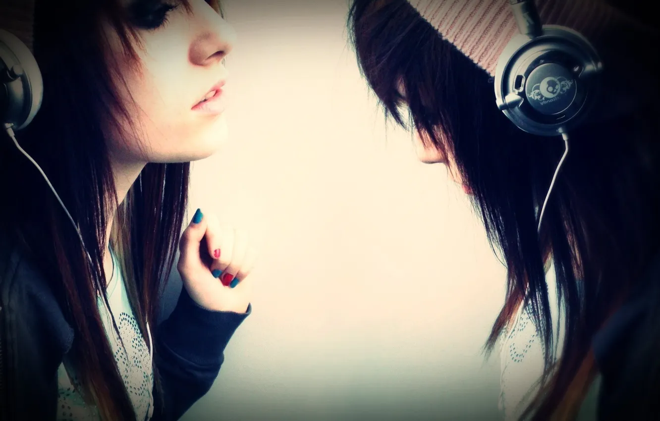 Photo wallpaper girl, style, music, emo