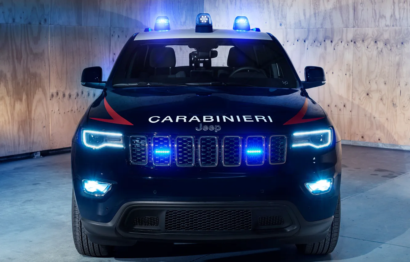 Photo wallpaper Police, 2018, Carabinieri, flashers, Jeep, Grand Cherokee