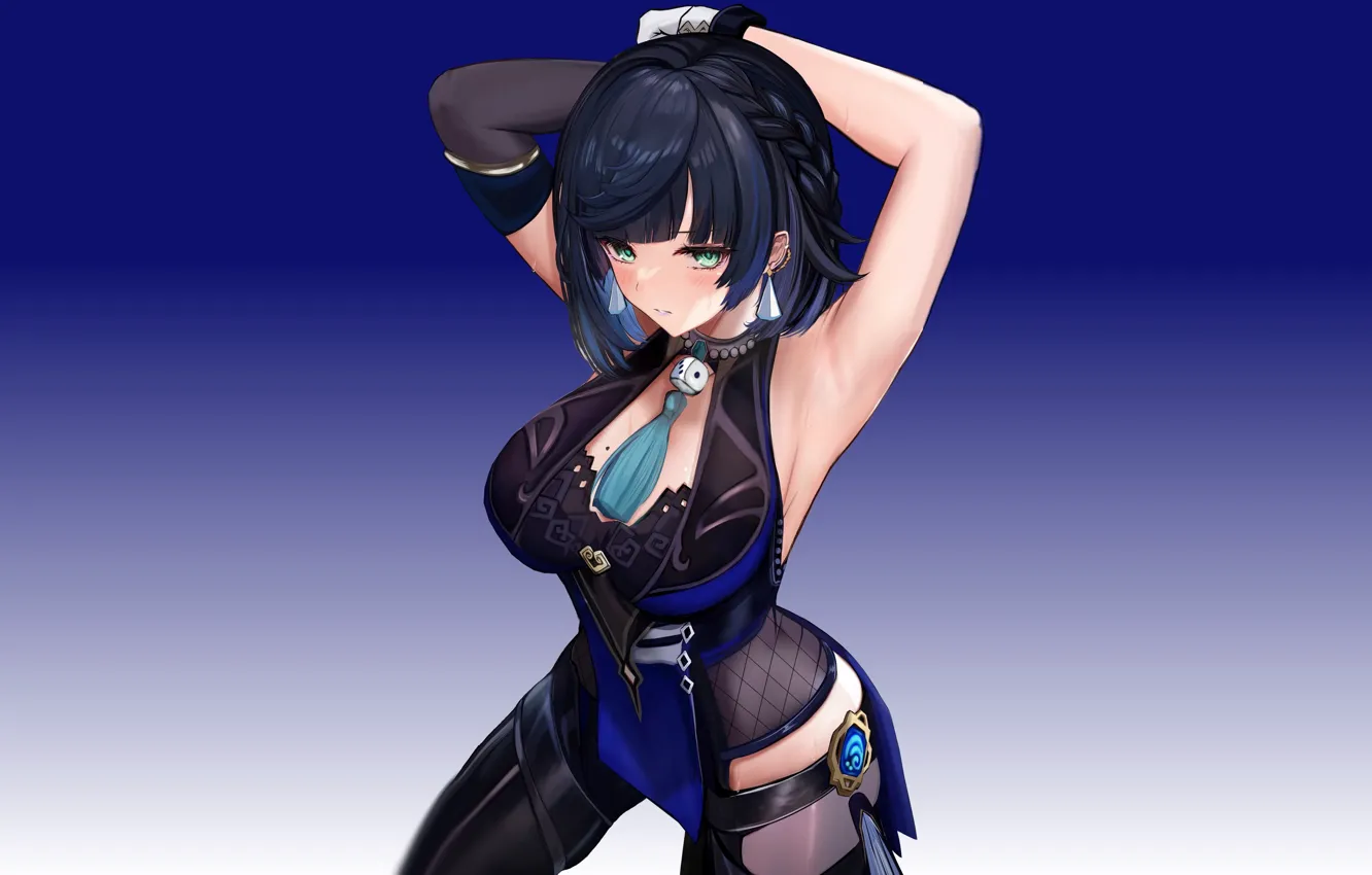 Photo wallpaper girl, hot, sexy, Stretch, boobs, anime, pretty, babe