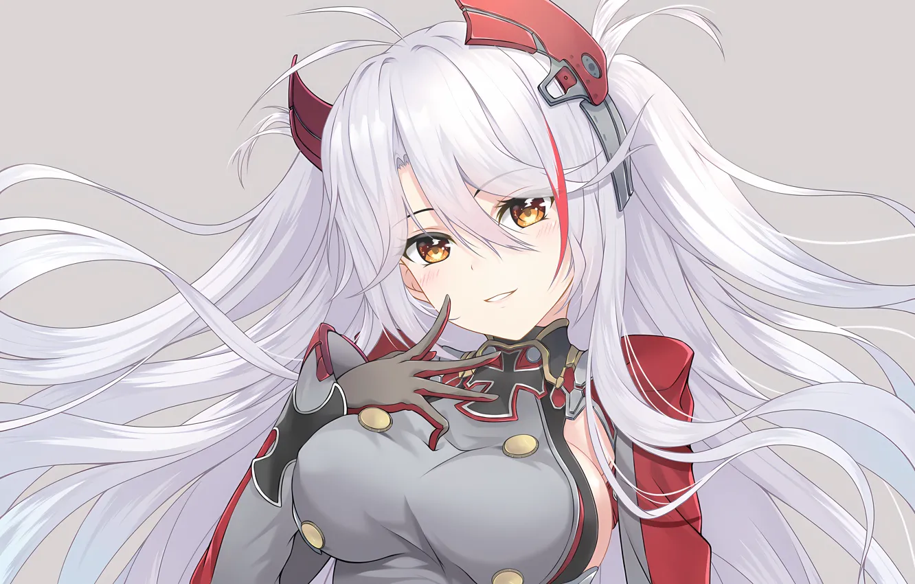 Photo wallpaper girl, sexy, cleavage, blouse, long hair, boobs, anime, beautiful