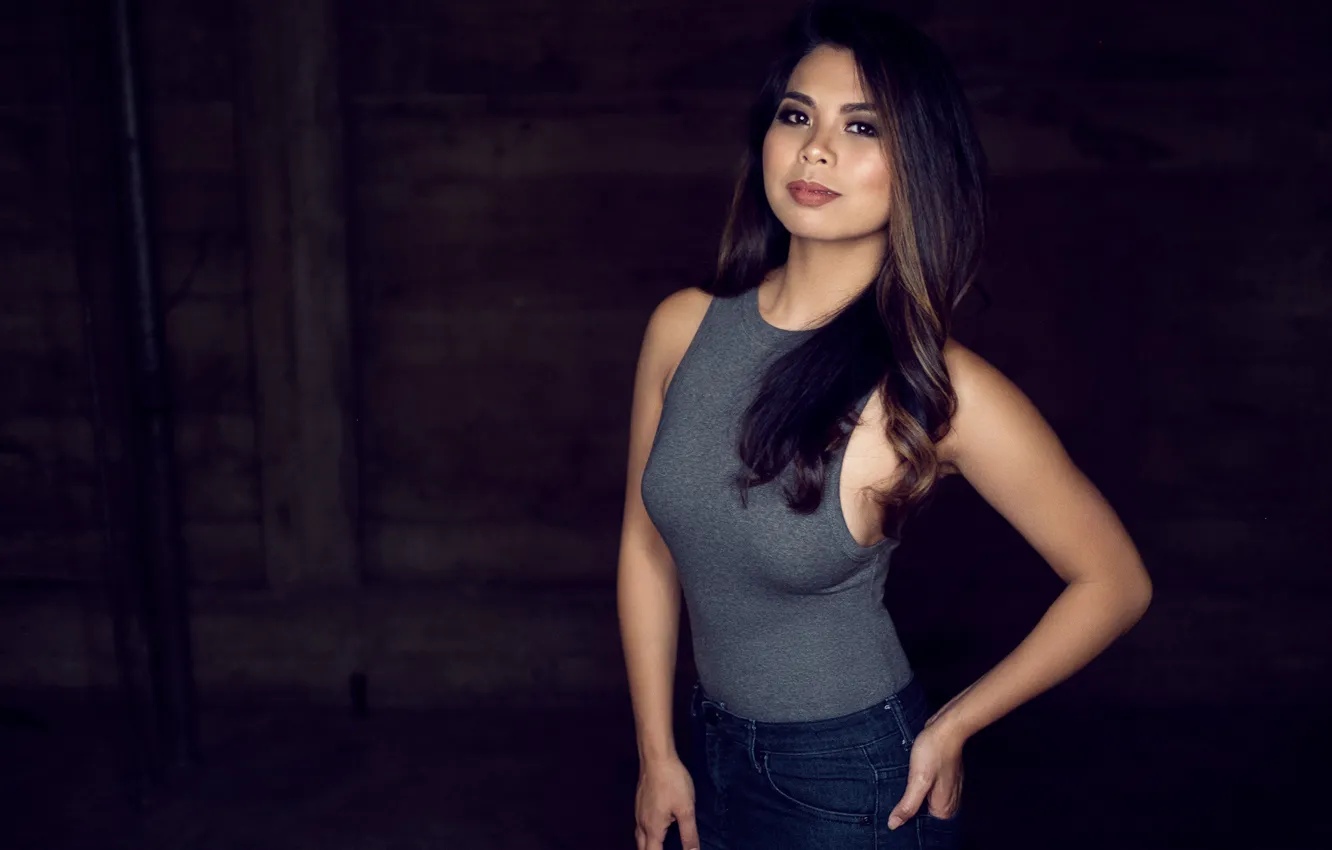 Photo wallpaper girl, face, background, model, figure