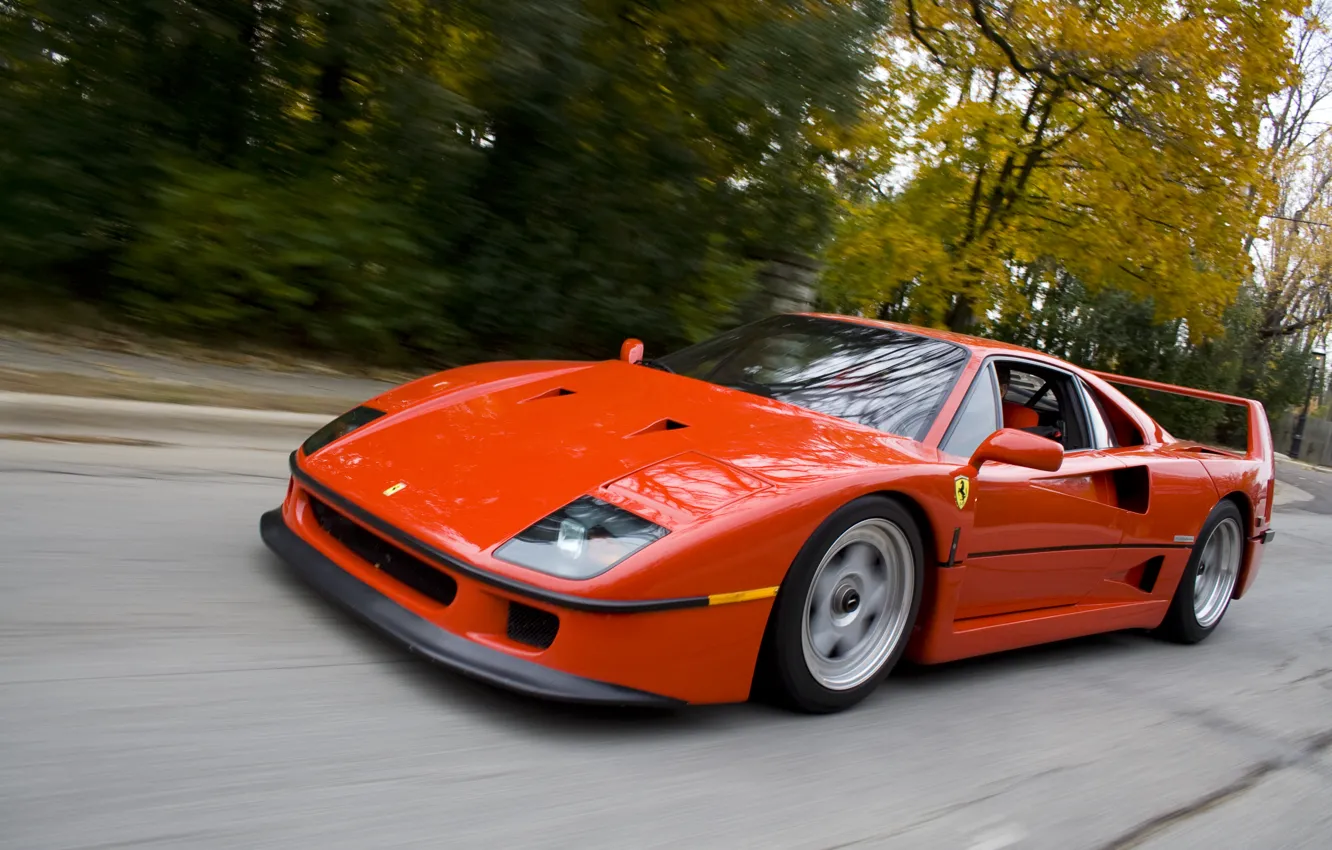 Photo wallpaper speed, Ferrari, ferrari f40