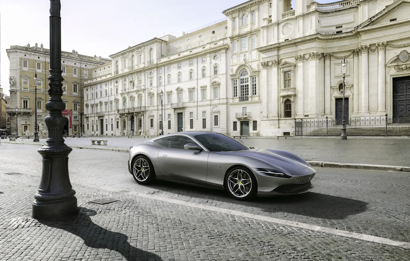 Photo wallpaper Italy, Ferrari, supercar, Roma, 2020
