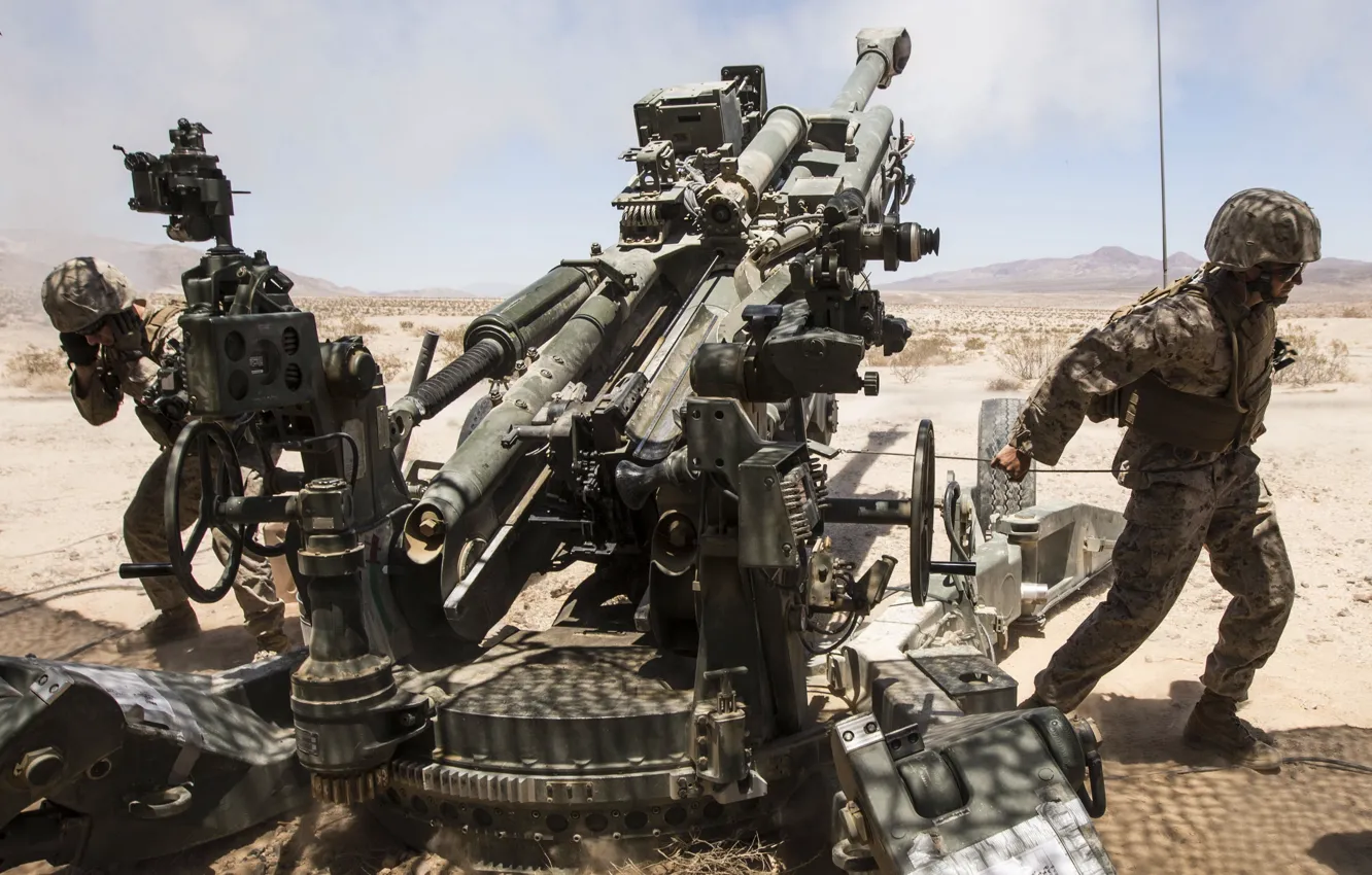 Photo wallpaper weapons, army, howitzer
