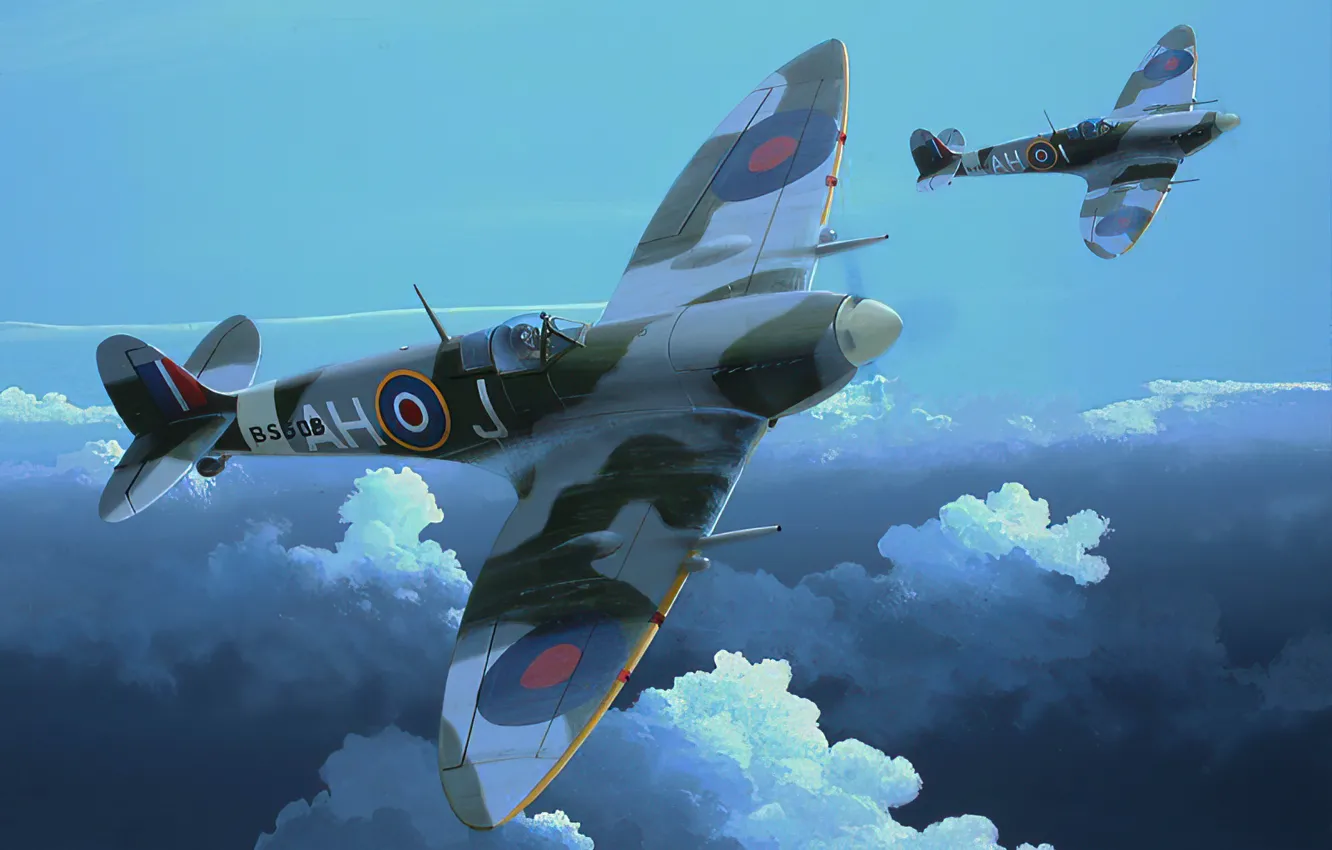 Photo wallpaper airplane, Spitfire, aviation, ww2