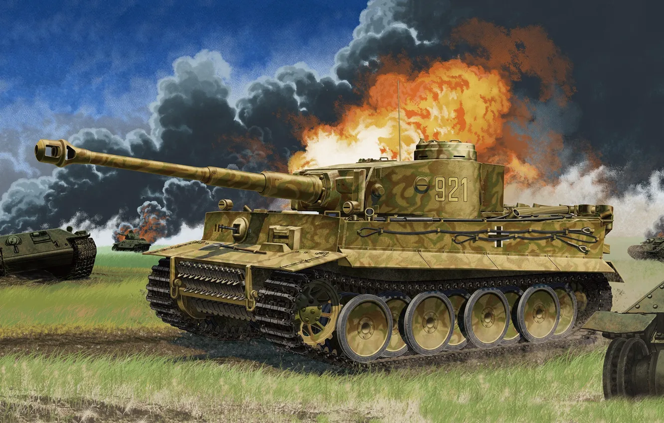 Photo wallpaper tiger, Germany, tank, armor, Pz. VI