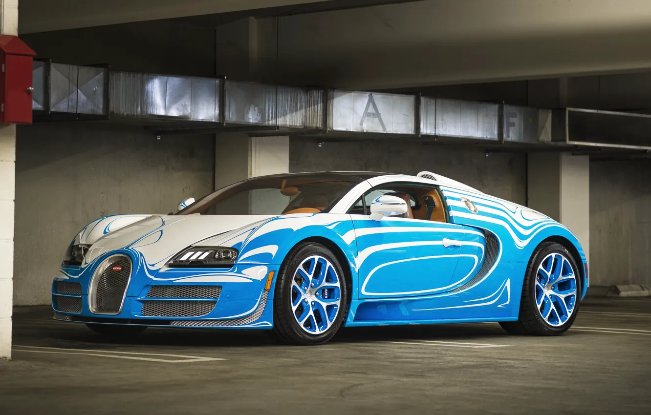 Photo wallpaper Bugatti, veyron, grand sport, vitesse