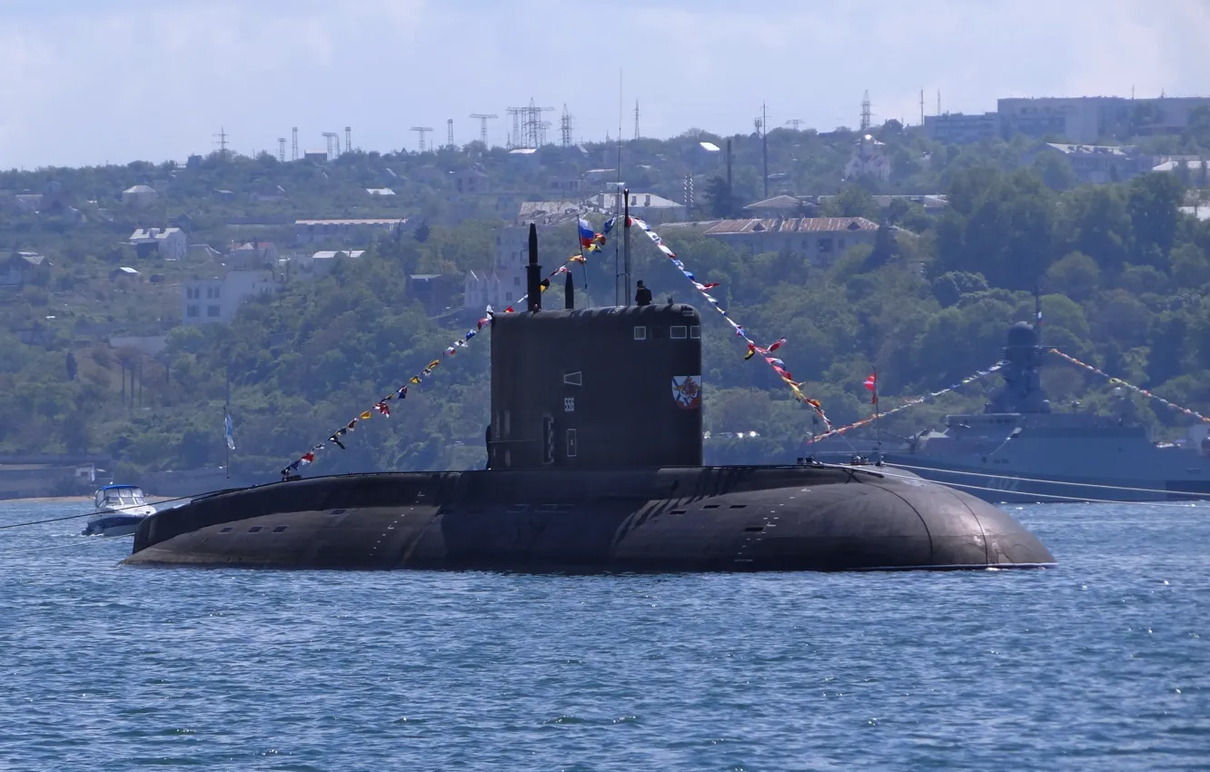 Photo wallpaper holiday, submarine, diesel, The black sea fleet, Sevastopol, SSK, the project 636.3, "Rostov on don"