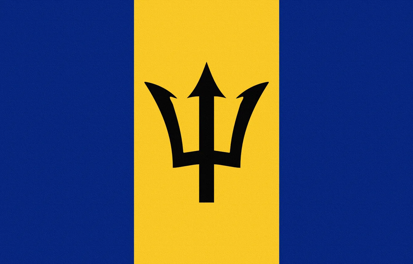 Photo wallpaper flag, coat of arms, Photoshop, Barbados, Barbados