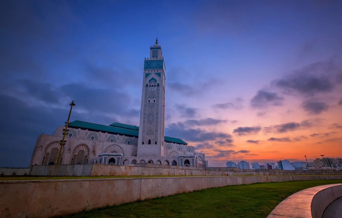 Photo wallpaper the minaret, Morocco, Casablanca, The Hassan II mosque