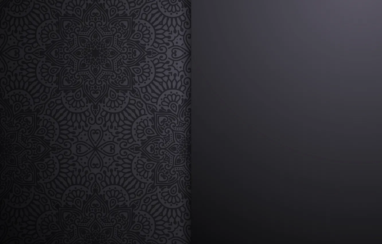 Photo wallpaper pattern, texture, black background, ornament, design, background