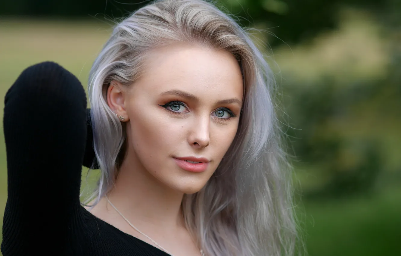 Photo wallpaper eyes, look, girl, face, model, girl, eyes, model