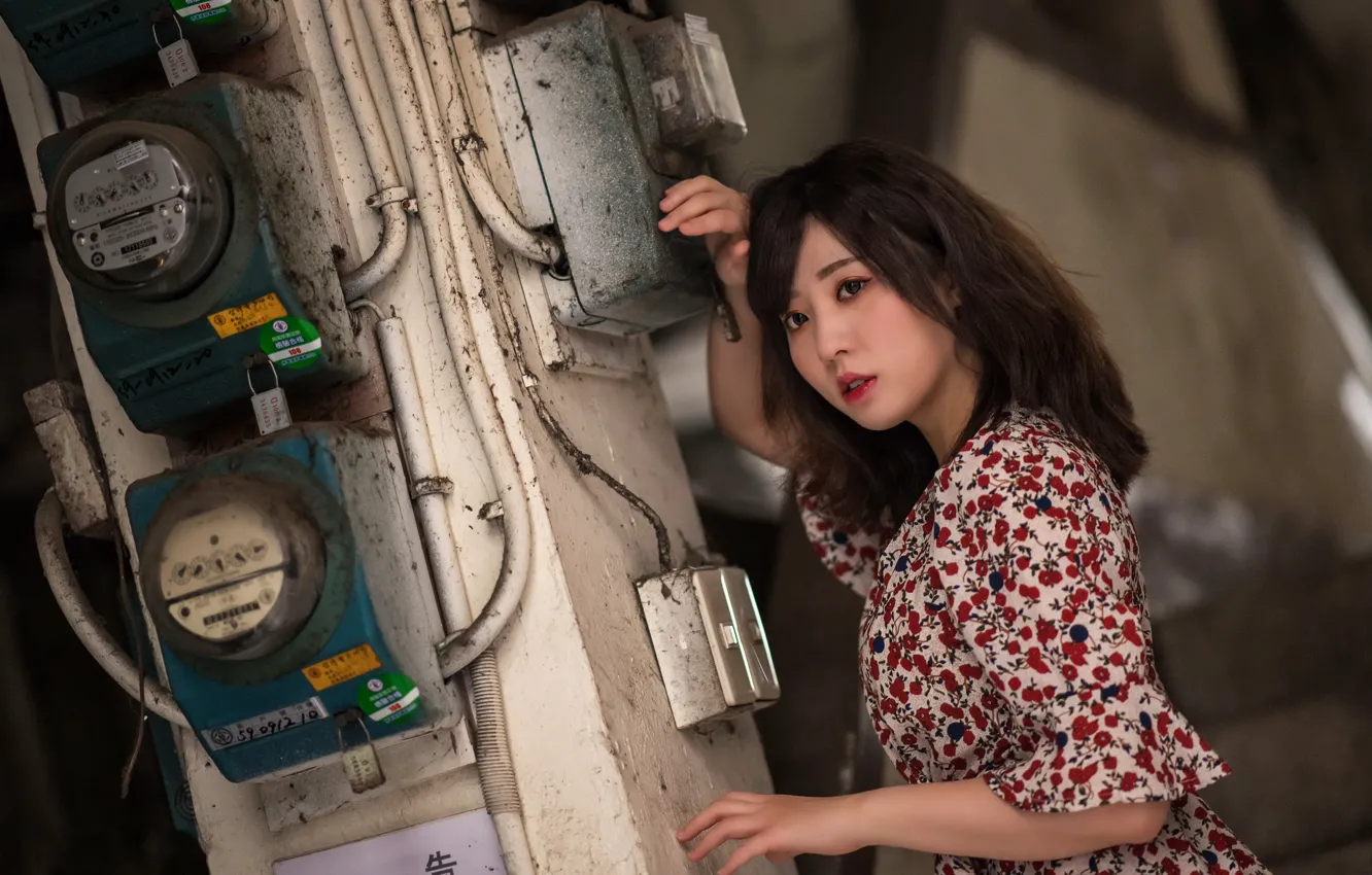 Photo wallpaper girl, Asian, secici