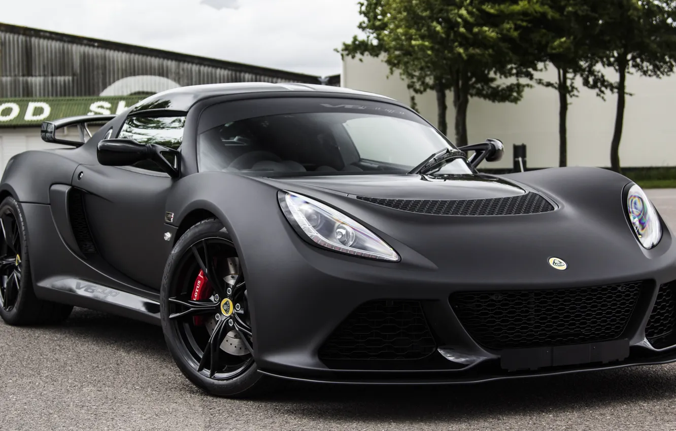 Photo wallpaper Lotus, carbon, Elise, black sports car