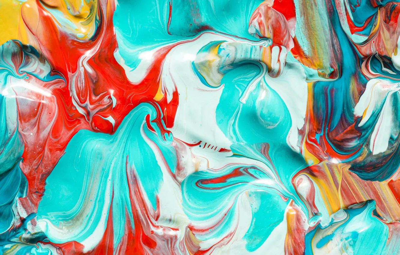 Photo wallpaper paint, texture, spot, palette, colorful, strokes, mix