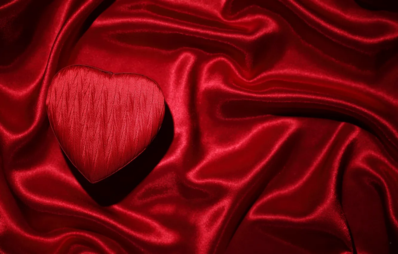 Photo wallpaper heart, silk, candy, red, love, heart, romantic, silk