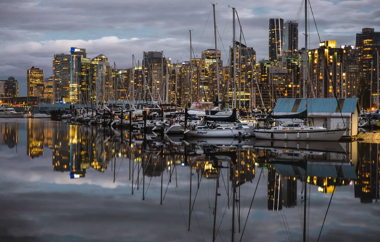 Photo wallpaper the city, port, Vancouver