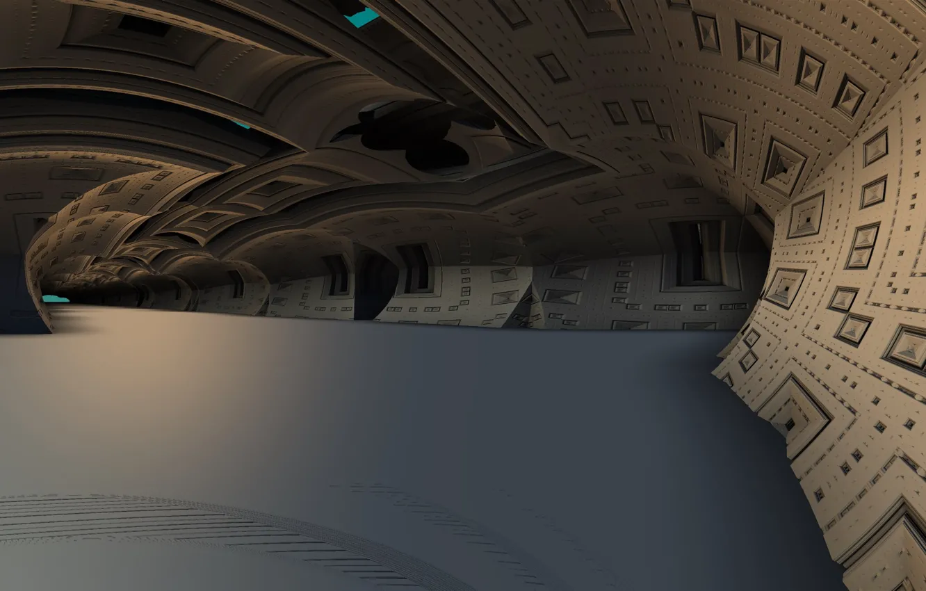 Photo wallpaper space, the tunnel, 3D graphics