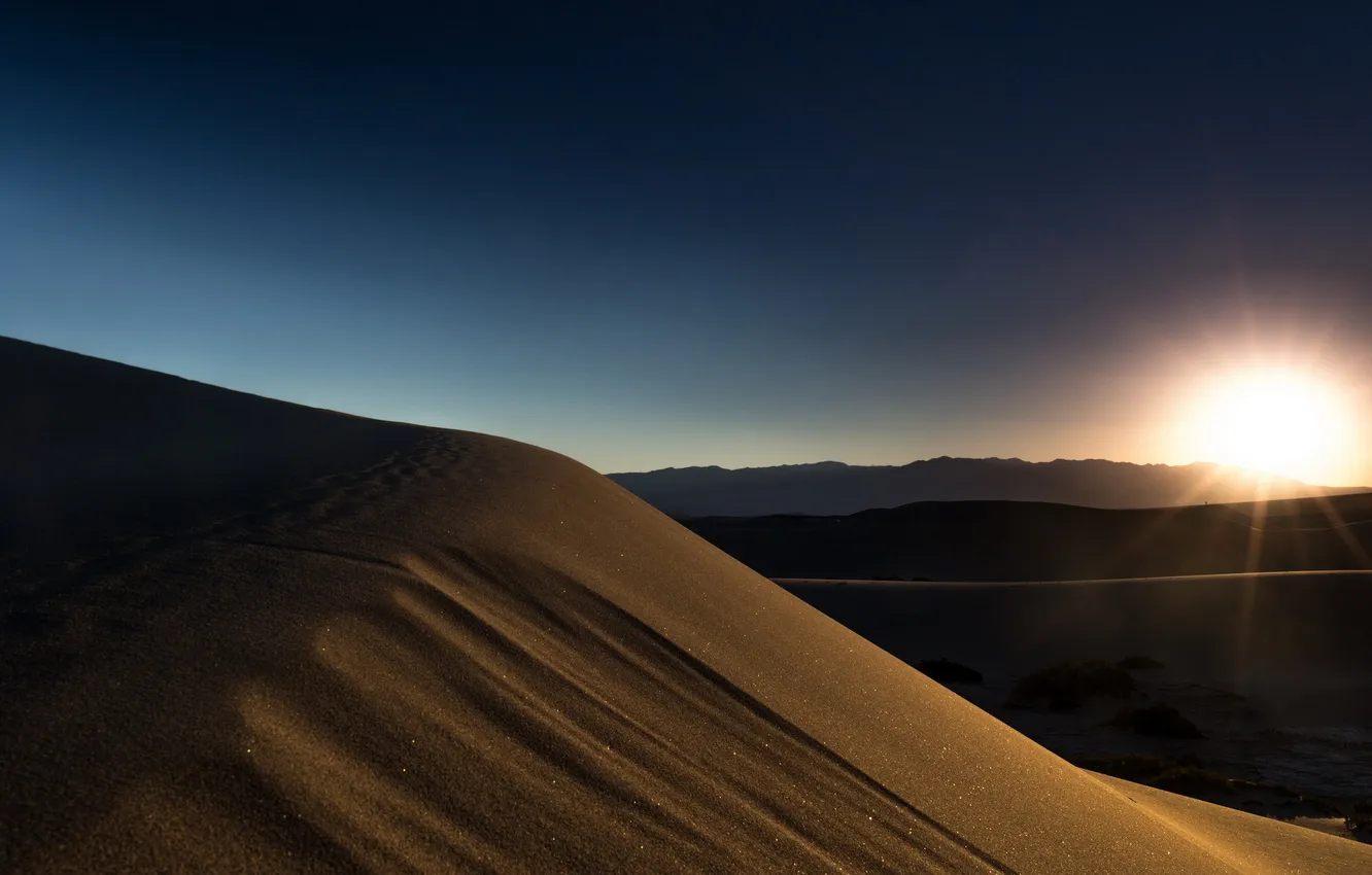 Photo wallpaper light, landscape, morning, dunes