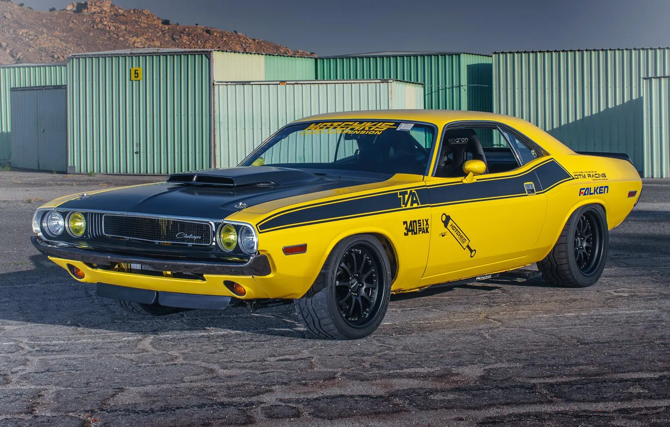 Photo wallpaper Dodge, Challenger, Forgeline, ZX3R Wheels, '70