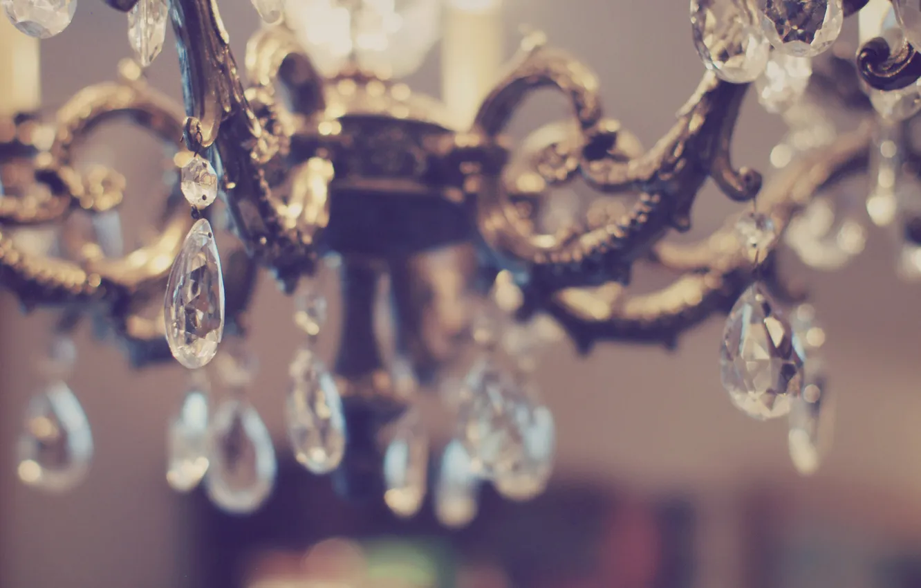 Photo wallpaper light, chandelier, crystal, suspension