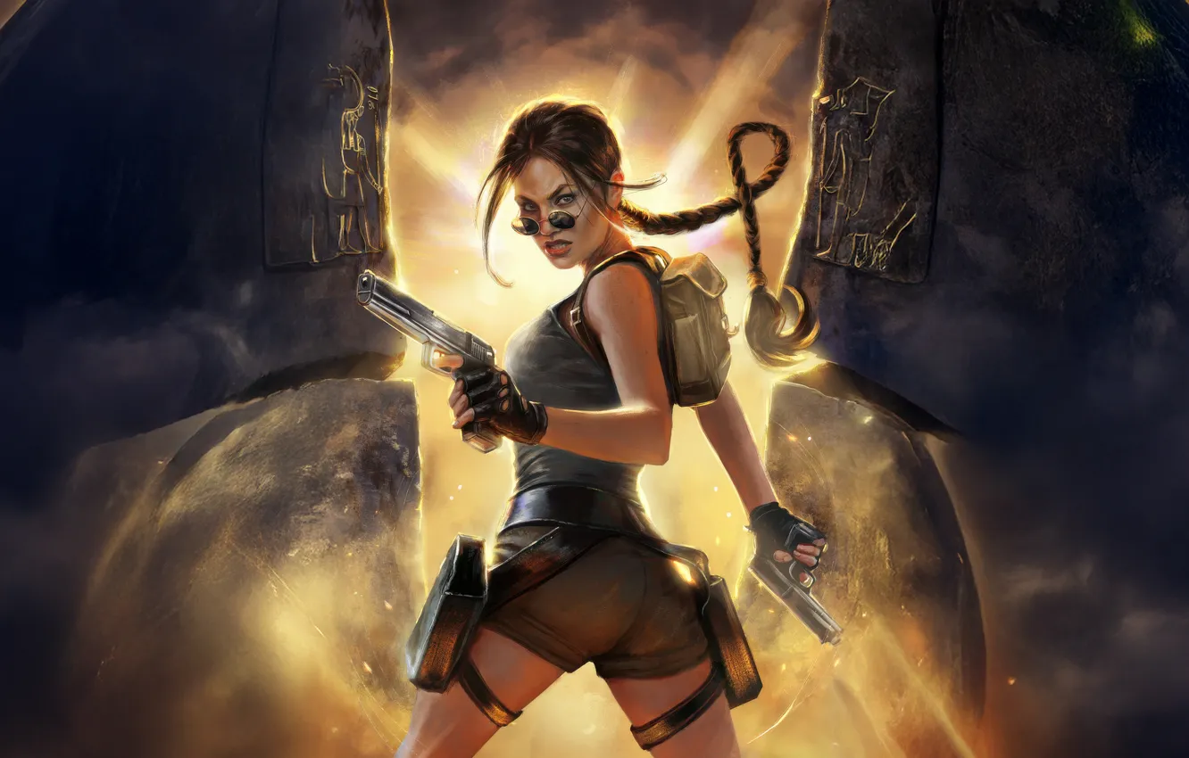Photo wallpaper games, Lara Croft, perfect fusion