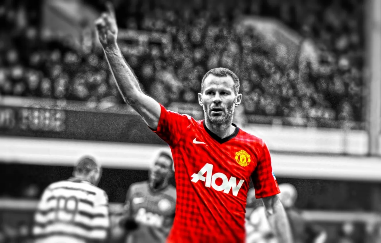 Photo wallpaper Manchester United, Ryan Giggs, The Legend