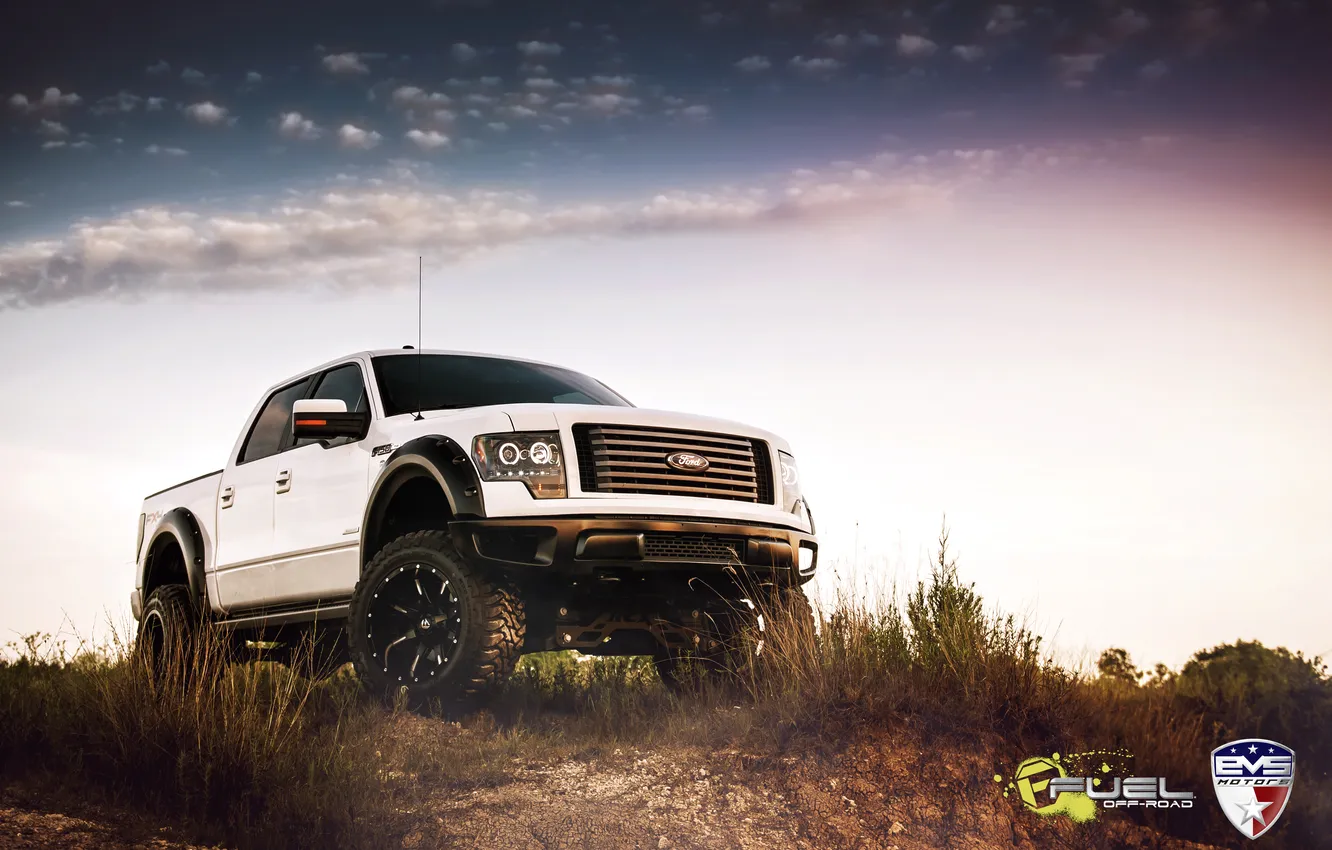 Photo wallpaper white, the sky, clouds, Ford, jeep, EVS Fuel FX4 11