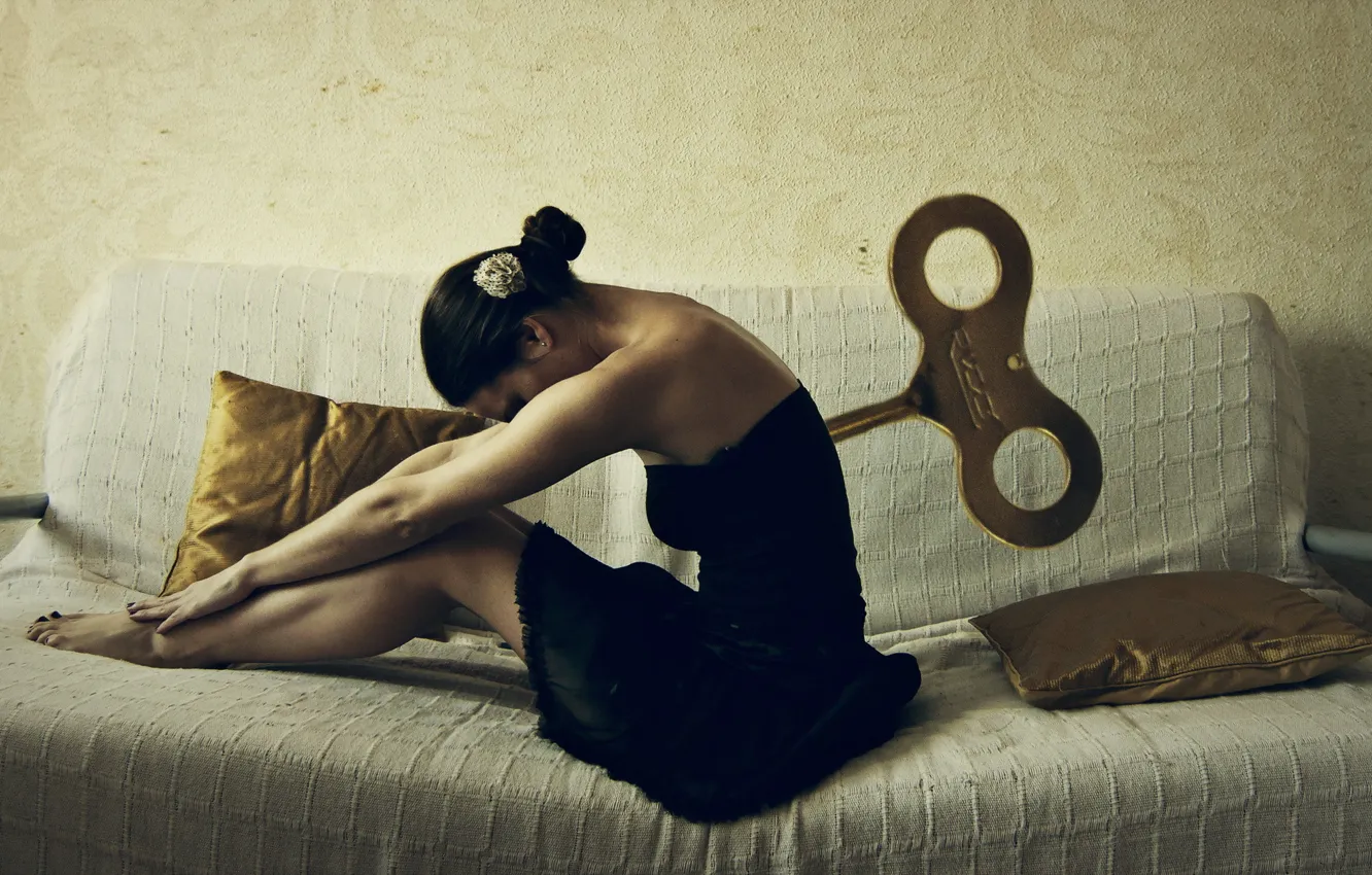 Photo wallpaper girl, the situation, key