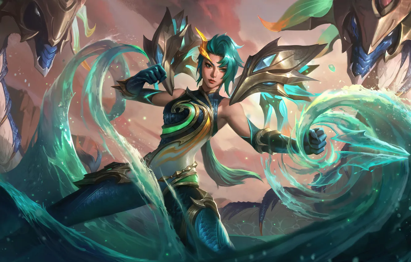 Photo wallpaper art, League of Legends, LoL, skin, KaiSa, Dragonmancer