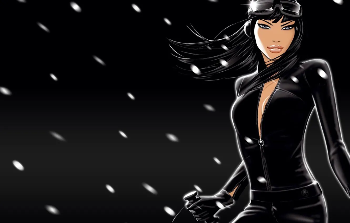 Photo wallpaper night, darkness, woman