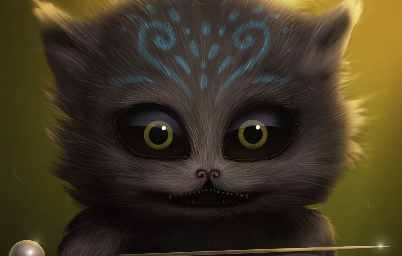 Photo wallpaper needles, art, muzzle, monster, friendly, animal