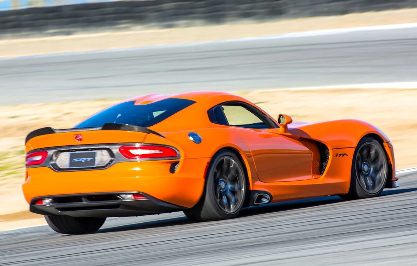 Photo wallpaper track, Dodge, Viper, Dodge, back, SRT