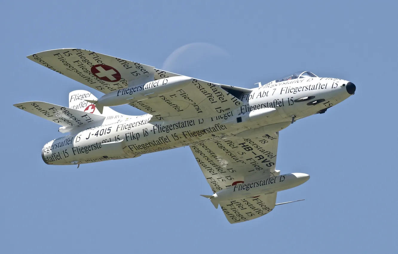 Photo wallpaper flight, fighter, bomber, Hawker Hunter