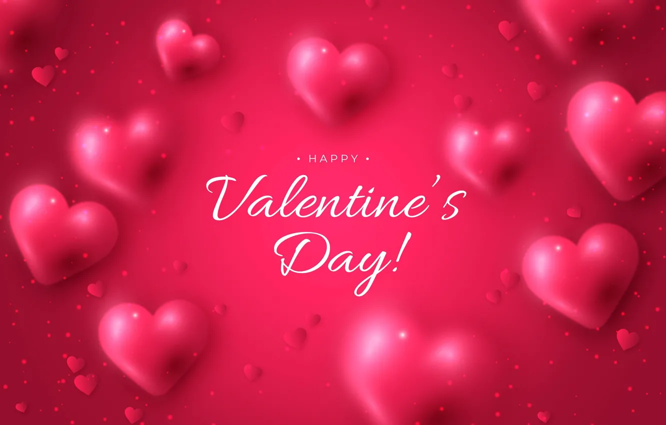 Photo wallpaper love, romance, heart, hearts, love, Valentine's day, pink, romantic