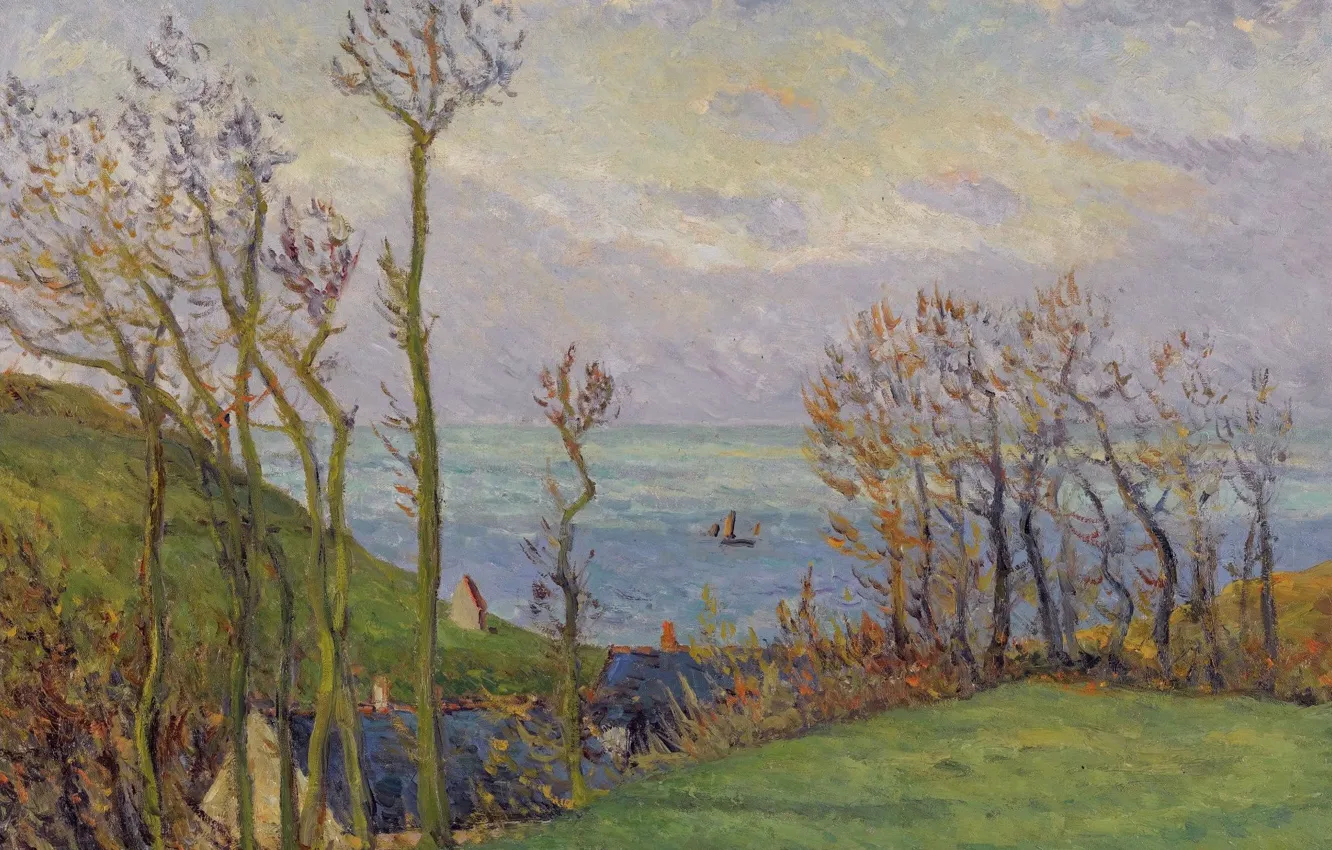 Photo wallpaper landscape, picture, 1900, Maxime Maufra, Maxim Mora, The Narrow Ravine. Watteau-Sur-Mer