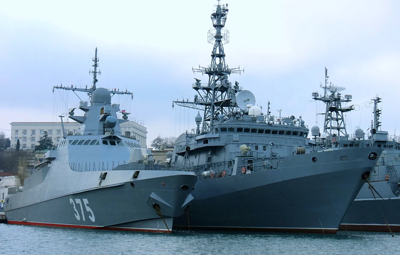 Photo wallpaper Sevastopol, patrol ship, ship intelligence, Ivan Khurs, Dmitry ROGACHEV