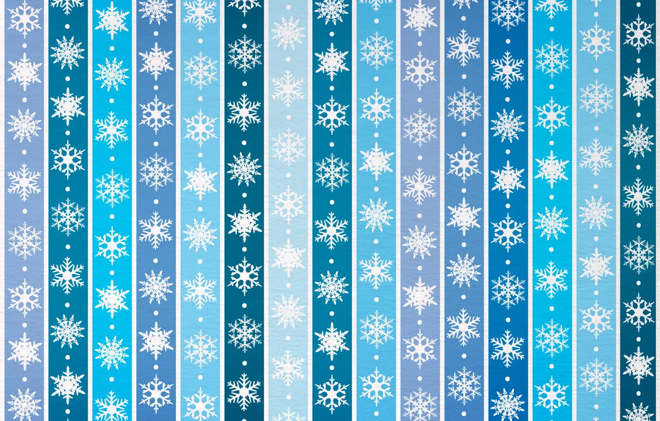 Photo wallpaper winter, snowflakes, strip, pattern, texture, Christmas, New year, different