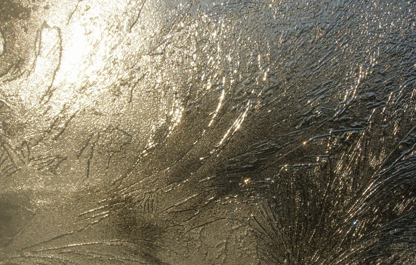 Photo wallpaper ice, water, patterns, texture, frozen