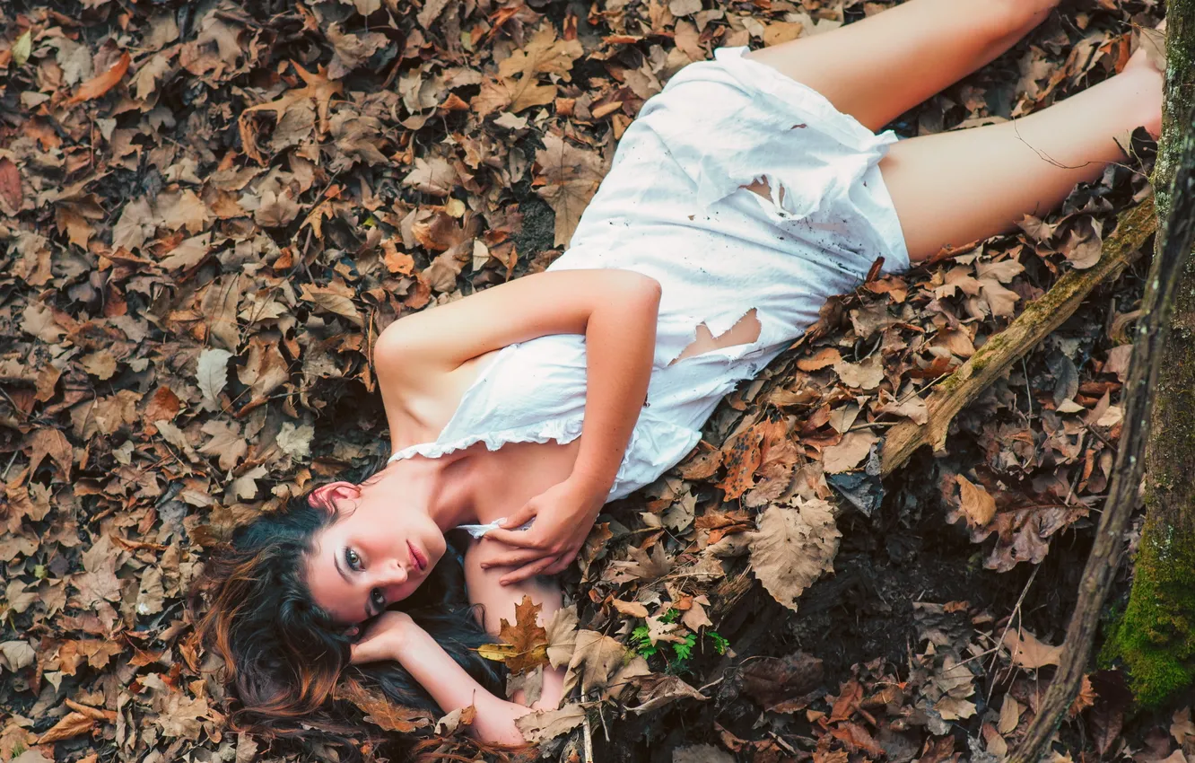 Photo wallpaper girl, pose, background