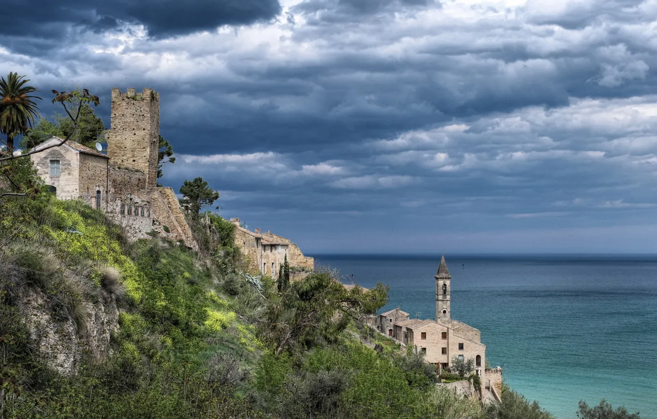 Photo wallpaper sea, landscape, home